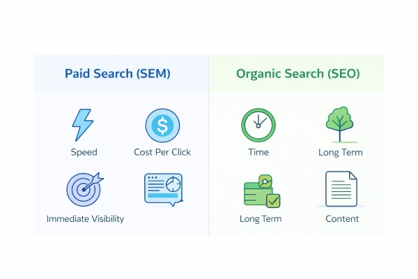SEM vs SEO Comparison