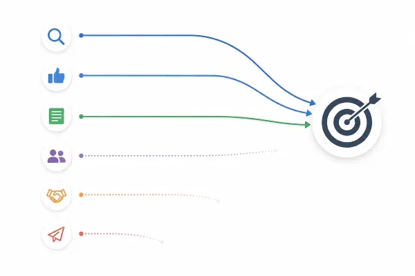 How to choose the right acquisition channels in digital marketing based on customer fit, economics, testing, and scalability